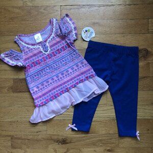 🆕Gumballs 12M Cold Shoulder Top And Leggings Set